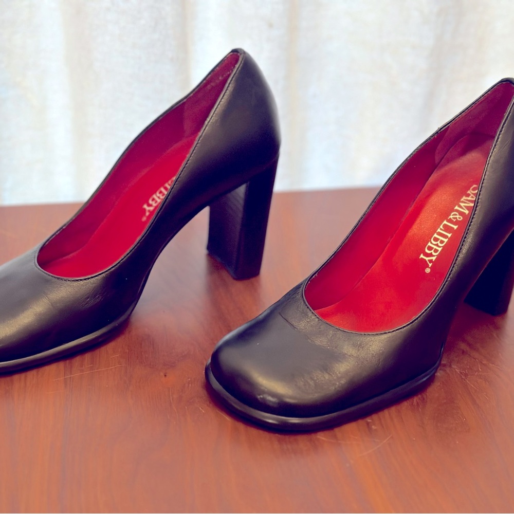Sam & Libby high chunky pumps, Black, sz5